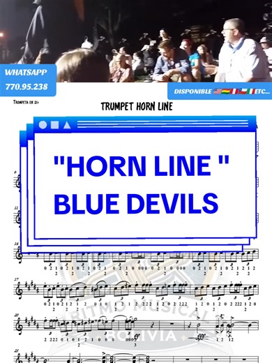 Horn Line Blue Devils Sheet Music and Partituras