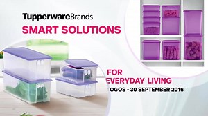 Jom tengok Smart Solutions yang telah kami sediakan khas untuk bulan Ogos! Dari That's A Bowl yang memudahkan penyediaan makanan, ke penyediaan ais krim lazat dengan Speedy Chef dan penyimpanan sayur lebih lama dan segar dengan FridgeSmart serta banyak lagi, Tupperware memudahkan aktiviti anda di dapur dan rumah! | Tupperware Malaysia