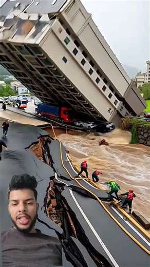 😱 omgsudden land subsidene......#shorts