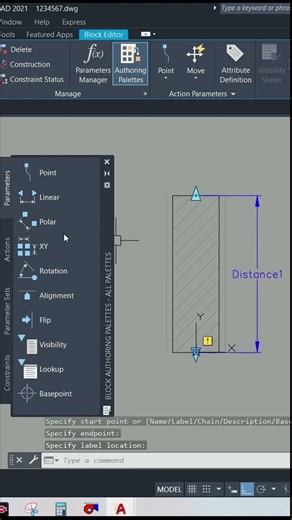 Create Wall Dynamic Block in AutoCAD #autocadd #autocadtips #Shorts YouTube#shortsviral2023