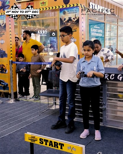 ⚡ Ready. Set. Race Mode: ON! 🏁 The Mighty Machines League is rolling into #PacificMallNSPPitampura! 🚗💨 Get your engines roaring for epic challenges, from Hurdle Hustle to Drift & Dash, every twist and turn is built for thrill-seekers in the making. 📅 Dates- 21st Nov – 7th Dec 🎟 Entry Fee: ₹199 👉Register now: https://bit.ly/MightyMachinesLeagueNSP brand Partners ; Cafe Delhi Heights Wow! Momo Bot-Tale, Knick Knack Toys, Mohanlal Sons [RC racing, obstacle course, remote control cars, family 