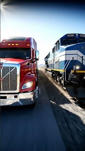 train vs truck race #youtube #viral