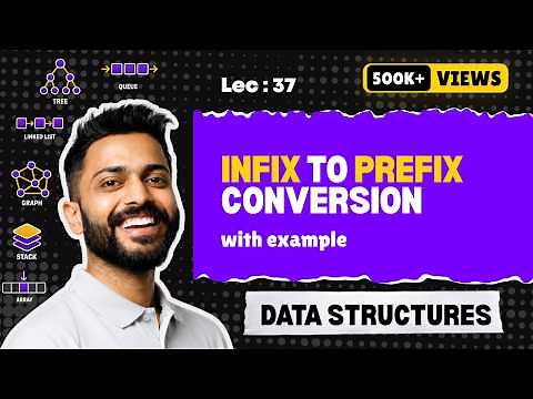 Lec-37: Infix to prefix Conversion | Infix➡️Prefix Conversion with examples | Data Structure