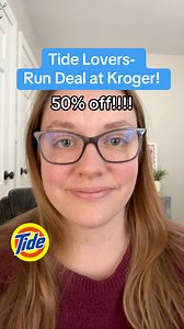 50% off Tide products at Kroger starting 3/3- run before it sells out! Thanks @Coupon With Carli ! #tide #tidepods #tidelaundry | Em’s Coupon Clips