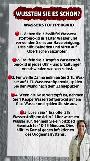 WUSSTEN SIE ES SCHON? DIE KRAFT VON WASSERSTOFFPEROXID 🧪✨🧴