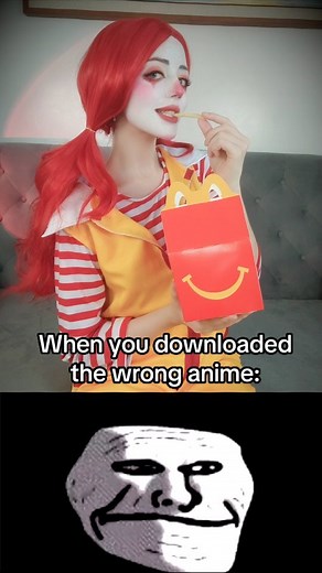 Margarita Averina on Instagram: "When did you find this video 😇 #memes #aldorachan #mcdonalds #clown #clowngirl #mcdonaldscosplay #animegirl #youraldora #meme"
