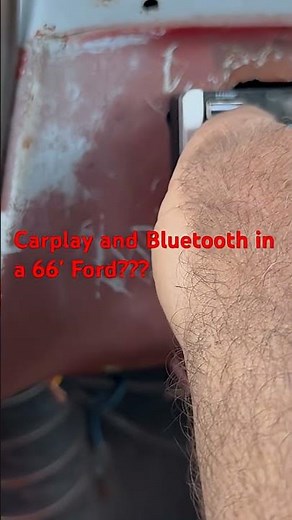 Installed a Bluetooth touchscreen radio in the 66 Ford with Apple CarPlay ￼#applecarplay #bluetooth