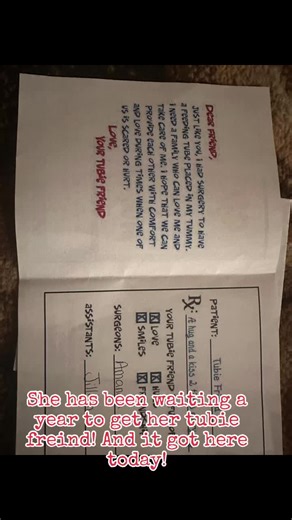 Her tubie freind got here today! This is an amazing organization that makes tubie freinds for kids who have gtubes! #harliannsjourney #disabilitytiktok #bainbridgeroperssyndrome #geneticsyndroms #babies #4yourpage #raresyndromeawareness #specialneeds #disabilityawareness #tubielife #feedingtubeawareness #teddybear