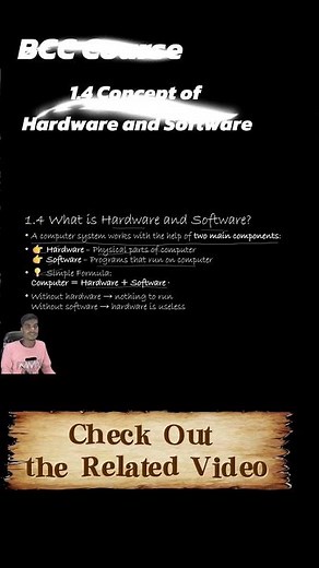 ‪@rahulKr3cs‬ Hardware vs Software: Core Concepts & Formula | BCC Course