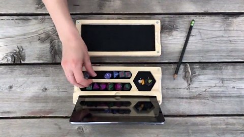 Dungeons Box™ Handmade D&D Dice Tray With Miniature Storage and Tablet Stand - Etsy