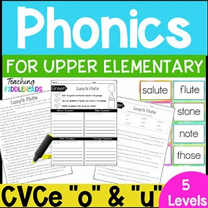 Phonics for Older Students Reading Intervention & Decodable Passages CVCe o &  u