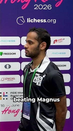 Arjun Erigaisi won against Magnus Carlsen in Round 6 of the 2026 FIDE World Team Rapid Championship