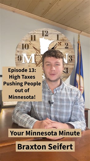 Watch week 13 (Jan 13th) of Your Minnesota Minute by Braxton Seifert. This week's episode is on high taxes pushing people out of Minnesota! Braxton Seifert is a member of the Minnesota Young Republicans, Lyon County Republicans and Senator Gary Dahms' Campaign Manager. Each week he is going to bring you Your Minnesota Minute. So make sure to like, follow and subscribe to see next week's episode. | Lyon County MN Republicans