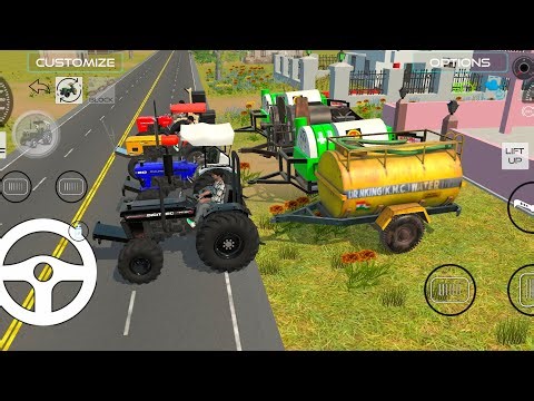 Mahindra Theresher Swaraj Tankey HTM THRESHOR Faramtruck 🚔🚍🚘 #tractor #threshar #gaming