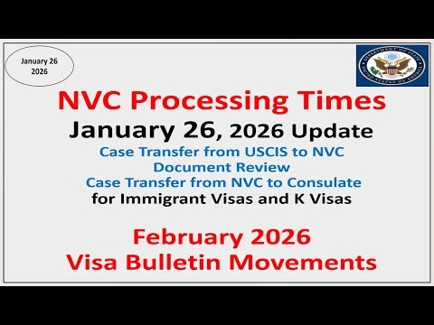 NVC Processing Times As of January 26, 2026 | February 2026 Visa Bulletin Movements