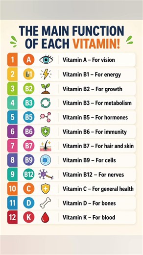The Main Function of Each Vitamin: A Quick Guide to Better Health