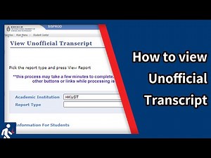 How to view Unofficial Transcript | How to HKUST