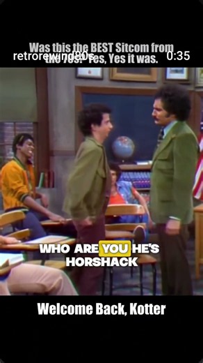 WELCOME back KOTTER was a hilarious look at inner city HS dynamics in NYC with memorable characters🔥