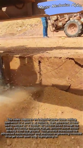 Efficient Stone Block Extraction Techniques #worker #process #quarry #stone #engineering