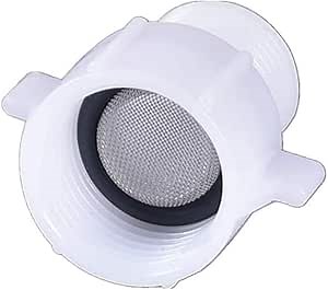 Pipe Adapter NuFlush 7/8 Inch Female to 1/2 Male, Has Built in Screen for Straining