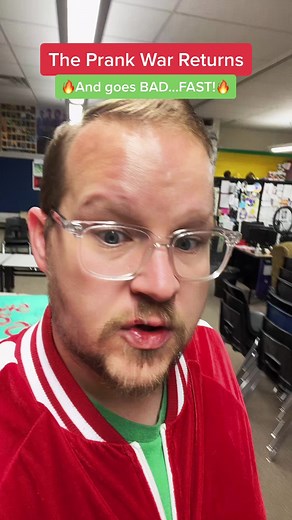 The prank war kicks off with a bang & the fire department 😅🤦‍♂️👨‍🚒🚒 . . . . . . .#prankwars #teachers #teacherprankwar #makeschoolfunagain #oops #MyBad #Fireman #FireDepartment #FireDrill #Evacuate #School #TeacherPrankWars #FunSchool #Engaging #TooFar #FogMachine #TheGrinch #TheGrinchWhoStoleChristmas #StinkStankStunk #Sneaky #ReactionVideo #Reaction #Middleschool #School #TeacherLife #SEL #HappyStudents #HappyTeachers | William Stephenson
