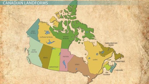 Major Landforms of Regions in Canada