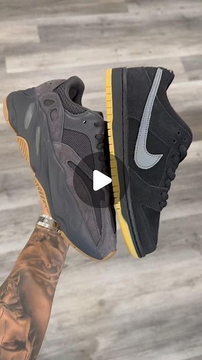 Alex Flores on Instagram: "Who You Rocking With Nike or Yeezy ? 🌗 The Nike Dunk Low SB “Fog” & The Yeezy 700 “Utility Black” Both Available Online Thursday 11/9 @ 9AM PST Time ! www.LevelupKickz.com"