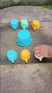 Create simple sand cubes with blue glass sand bucket