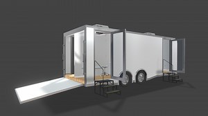 24ft 4-door Retail Trailer Animated - 3D model by Lime-Media