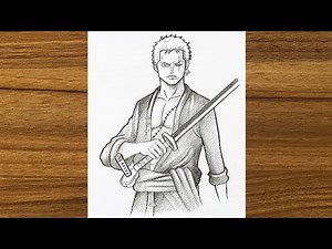 How to draw Zoro full body || Anime step by step || One Piece easy tutorial