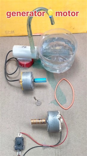 generator 💡 motor with dc motor useing pump #ytshorts विद्युत #diy #dc #experiment #shorts #video