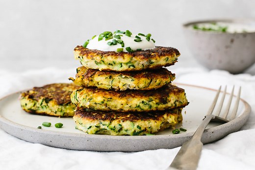 Zucchini Fritters (gluten-free, low-carb, keto) | Downshiftology