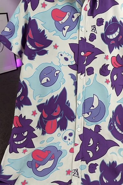 Gengar Pokémon Cosplay Polo Shirt for Men