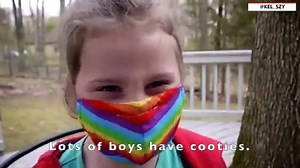 8.8K views · 176 reactions | Here's first-grader Aria with a mask PSA contest submission. Even seven year olds know how to keep germs in! | The National Desk - TND | Facebook