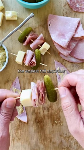 I developed this recipe with you in mind. Fun. Festive. Make ahead. This one saves you time. Say hello 👋 to Cuban Sandwich Skewers. Swiss cheese, ham, salami and dill pickles all stacked on a toothpick. Comment “send recipe” and it’ll be in your DMs. 📣Save this one to make all fall long. Add it to your next charcuterie board or happy hour spread. 🍷 Hit the LIKE button if you’re all about easy festive appetizers. https://amycaseycooks.com/cuban-sandwich-appetizer-skewers/ #snackideas #charcute