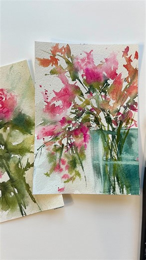 Artist/ teacher/ illustrator on Instagram: "Loose floral fun on my watercolor channel today! Click the link in my profile to learn how to paint this!! Patron members get the extra tutorial. It’s perfect for those just looking to relax & have fun! . . . . . . . #watercolorartist #paintingprocess #watercolor #artoftheday #reel"