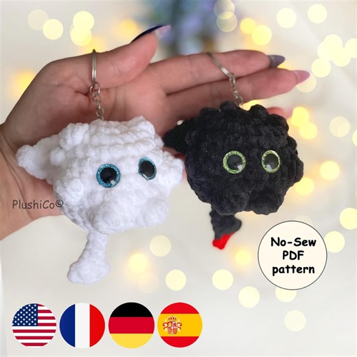 Dragon CROCHET PATTERN No Sew, Toothless Night & Light Fury, Valentines Day Keychain, Easy Mini Amigurumi PDF - Etsy