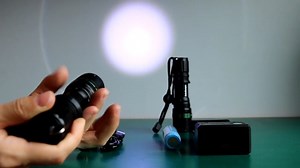 Watch 18650 LED Tactical Flashlight 300 Lumens Adjustable Focus on Amazon Live