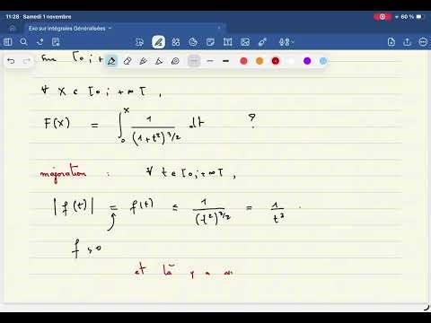 Exercice 8 : intégrale généralisée