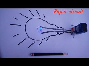 Paper circuit school science project pencil and graphite