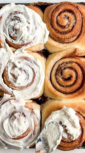 Zoha Malik on Instagram: "Bringing back one of my favorite recipes I’ve ever done: the BEST cinnamon rolls you’ll ever have. Every time I make them, I am literally blown away by how soft, pillowy and scrumptious they are. In fact, I just made them last weekend for my friends, all of whom said, verbatim, “these are the best cinnamon rolls I’ve ever eaten” 🥲 And the best part is, this is a simple, no fuss recipe that doesn’t need a mixer. You just HAVE to try it!! Grab the recipe now on bakewithz