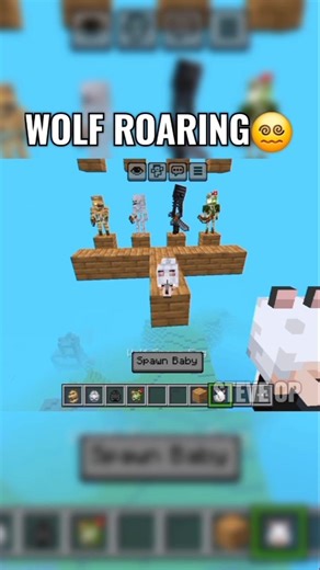 WOLF ROARING😵‍💫 #minecraft