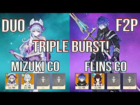 🔥 F2P Duo!? Mizuki Stellar & Flins Lunar Triple Burst | New Spiral Abyss 12 | Genshin Impact
