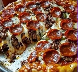 Deep Dish Pizza Pie Recipe: Hamburger, Sausage, Pepperoni (digital Download) - Etsy