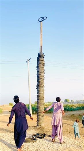 🛞 He Aimed High and Made the Tire Fly!