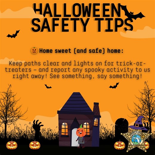 𝗛𝗮𝘃𝗲 𝗮 𝘀𝗮𝗳𝗲 𝗮𝗻𝗱 𝗛𝗮𝗽𝗽𝘆 𝗛𝗮𝗹𝗹𝗼𝘄𝗲𝗲𝗻 𝗳𝗿𝗼𝗺 𝘆𝗼𝘂𝗿 𝗦𝘂𝗺𝘁𝗲𝗿 𝗖𝗼𝘂𝗻𝘁𝘆 𝗦𝗵𝗲𝗿𝗶𝗳𝗳'𝘀 𝗢𝗳𝗳𝗶𝗰𝗲🎃 Safety tips reminder from your Boo-tifully Brave Deputies! N𝐨 𝐓r𝐢c𝐤s, 𝐉u𝐬t S𝐚f𝐞 𝐓r𝐞a𝐭s! 🧙 𝗪𝗶𝘁𝗰𝗵 𝘄𝗮𝘆 𝗱𝗼 𝘆𝗼𝘂 𝗴𝗼? Use crosswalks and look both ways before crossing the street — even when you’re chasing candy! 🔦 𝗚𝗹𝗼𝘄 𝗮𝗻𝗱 𝗯𝗲𝗵𝗼𝗹𝗱! Add reflective tape or carry a flashlight to make sure you’re seen by drivers. A glowing ghoul is a