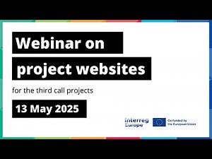 Webinar on project websites for third call Interreg Europe projects