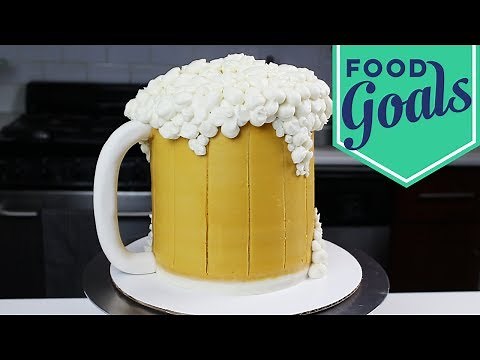How to Make a Foamy Beer Stein Cake | Food Network