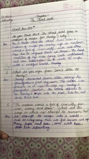 Class12 ch1 the third level ncert question answrr vistas book english #cbse #shorts #youtube