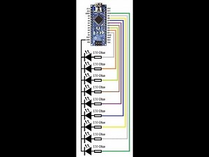 Arduino nano. Contador de 9 a 1 con diodos led